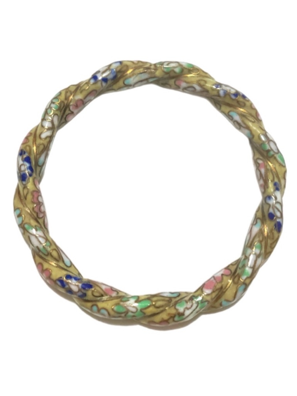 Twisted Cloisonne Bangle Bracelet
